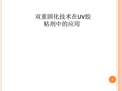 双重固化技术在UV胶粘剂中的应用PPT精选文档