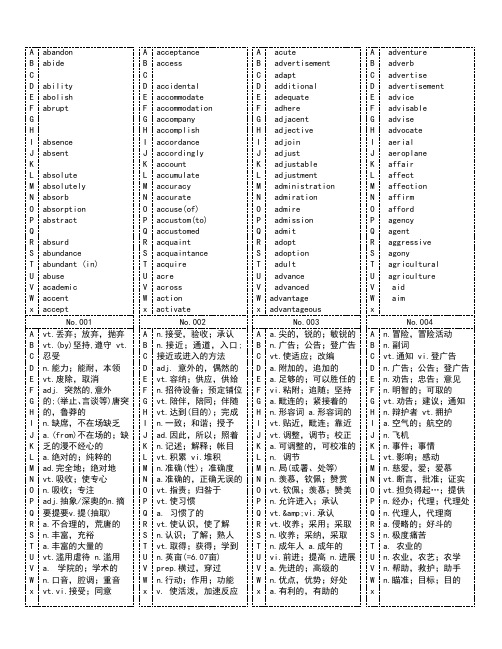 新东方四级词汇最新