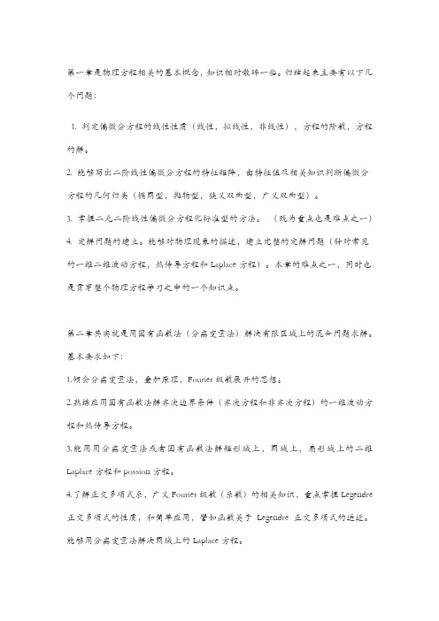 数理方程的复习重点