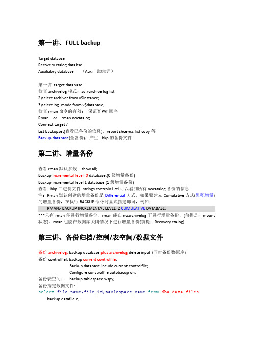 RMAN学习