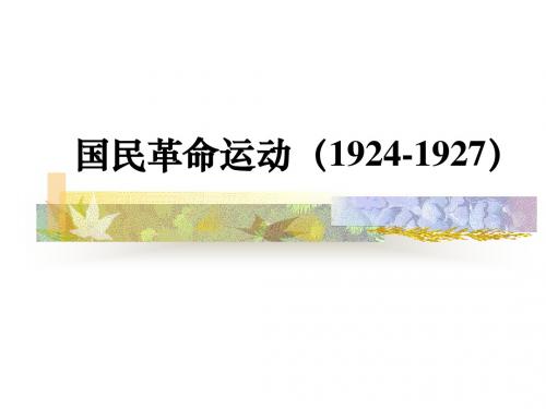 国民革命运动(上课)