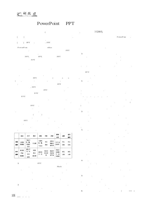 PowerPoint〔PPT〕课件的应用浅析