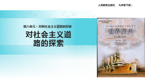 人教版九年级下册历史课件：2 对社会主义道路的探索 (共26张PPT)