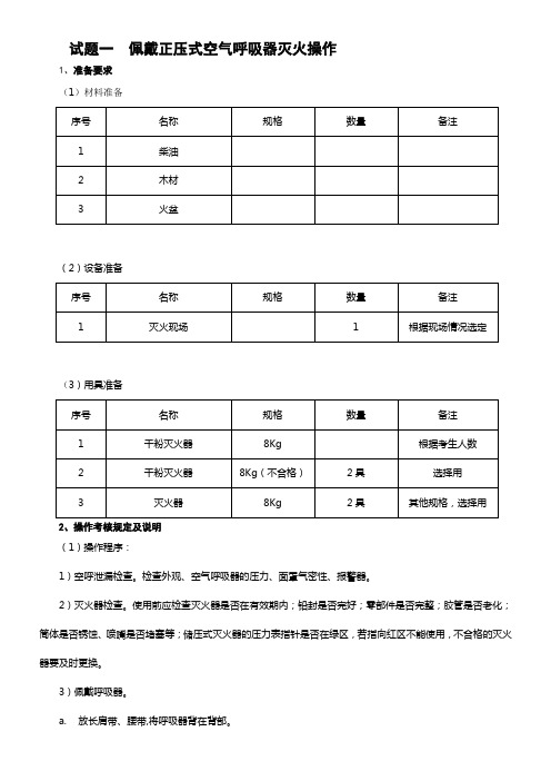 石油行业采气工职业技能竞赛考评细则