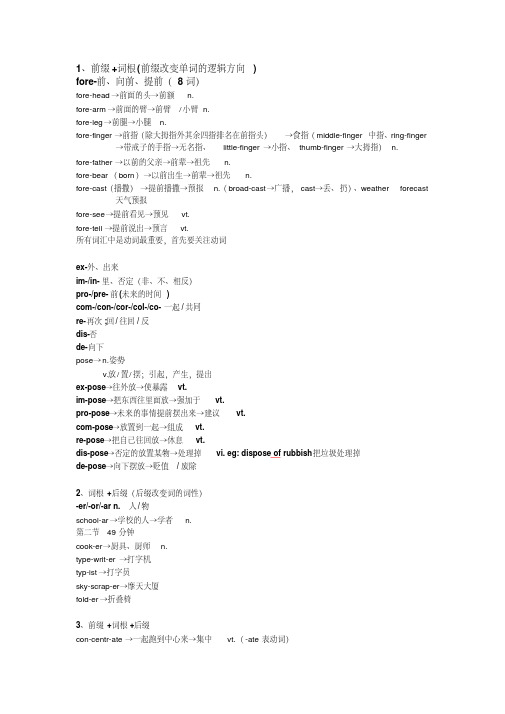 老蒋英语(二)词汇笔记(a-z)