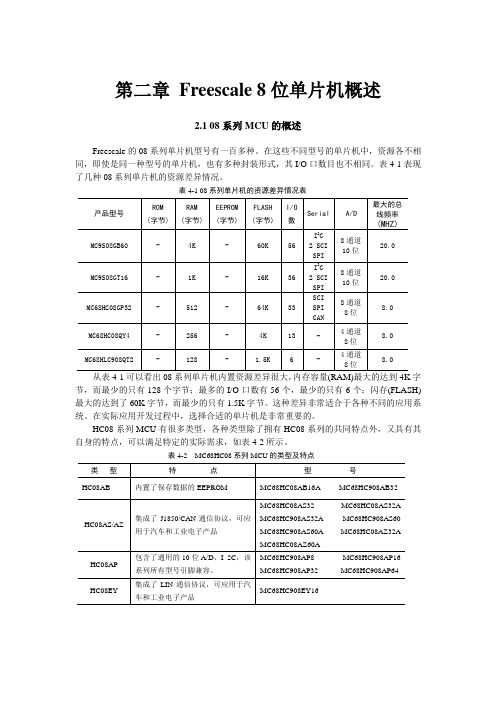 第二章 Freescale 8位单片机概述