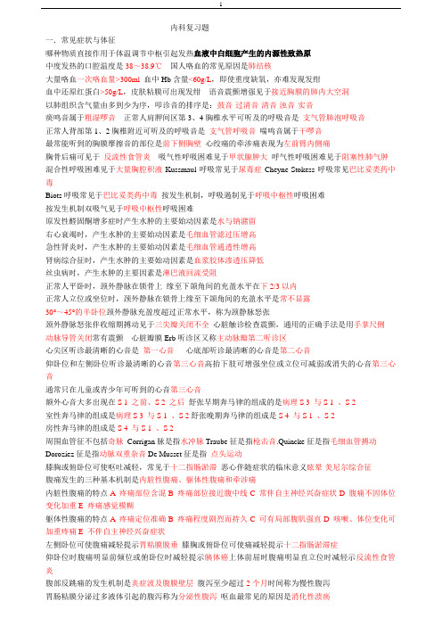 执业医师考试要点速记打印版
