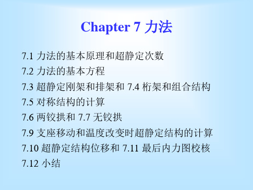 力法的基本原理和超静定次数