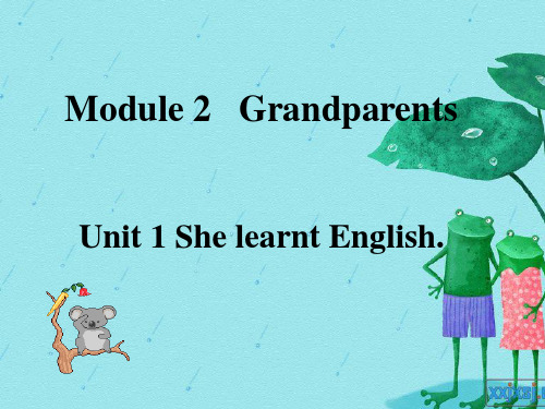 五年级下She learnt English.课件