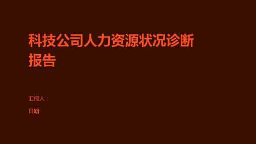 科技公司人力资源状况诊断报告