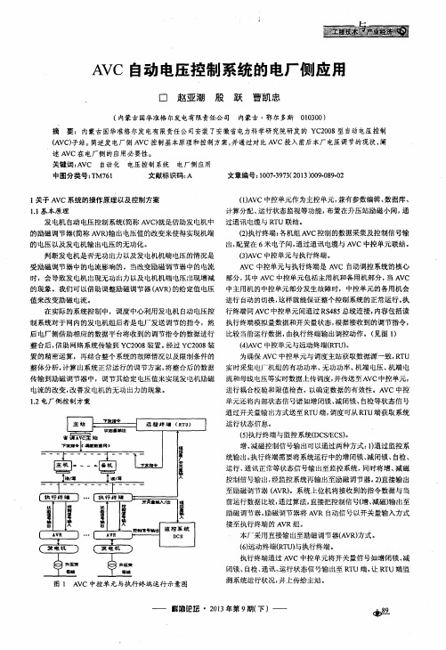 AVC自动电压控制系统的电厂侧应用