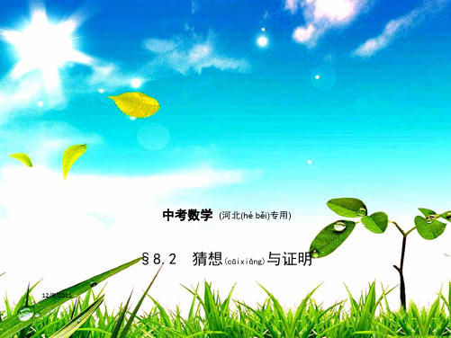 中考数学一轮复习 第八章 专题拓展 8.2 猜想与证明(试卷部分)课件