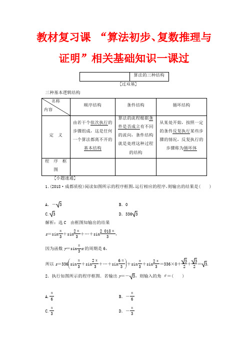 全国高考数学-算法初步复数推理与证明学案文