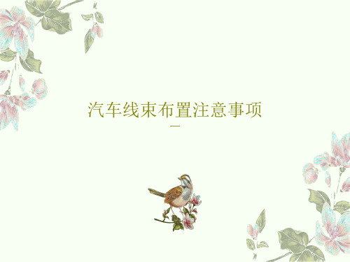 汽车线束布置注意事项共25页