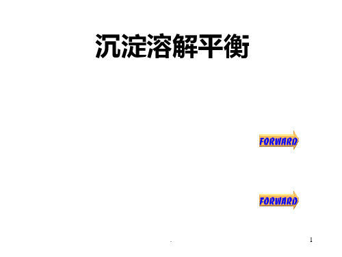 大学无机化学沉淀溶解平衡PPT课件