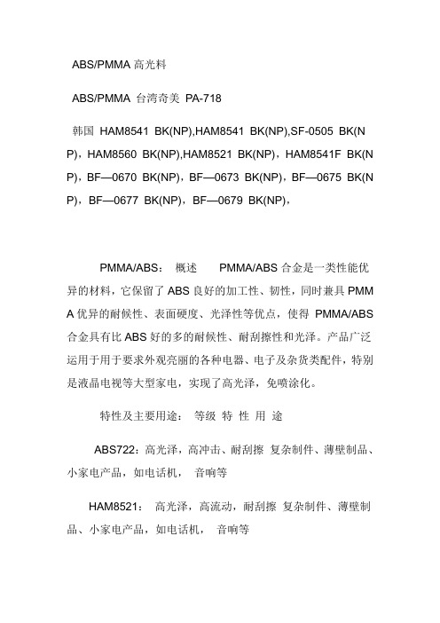 ABSPMMA高光料