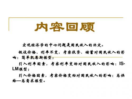 总需求—总供给模型