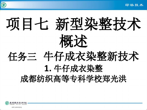 任务三牛仔服装的染整加工详解
