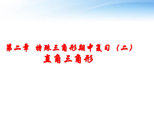 八年级数学上册 直角三角形期中复习课件 浙教版