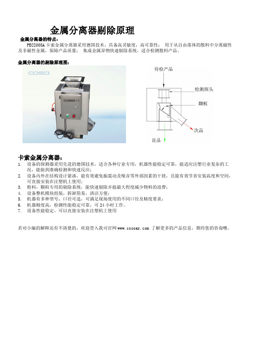 金属分离器剔除原理
