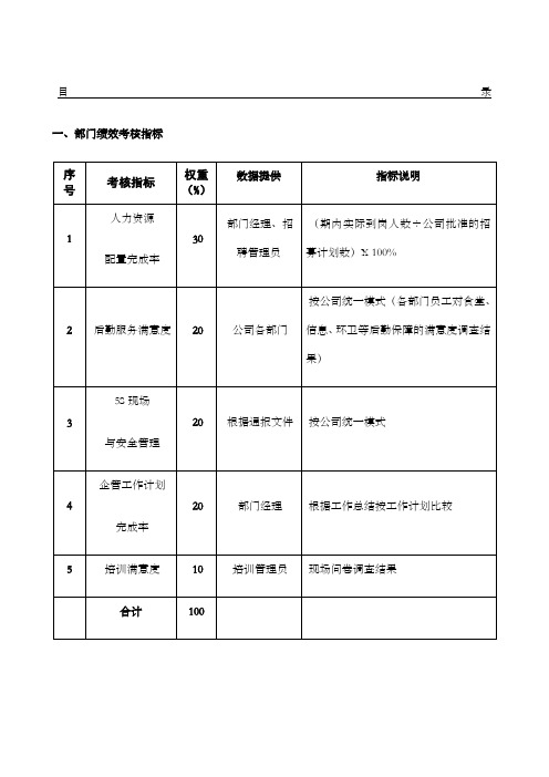 著名咨询公司的“KPI指标库全集”