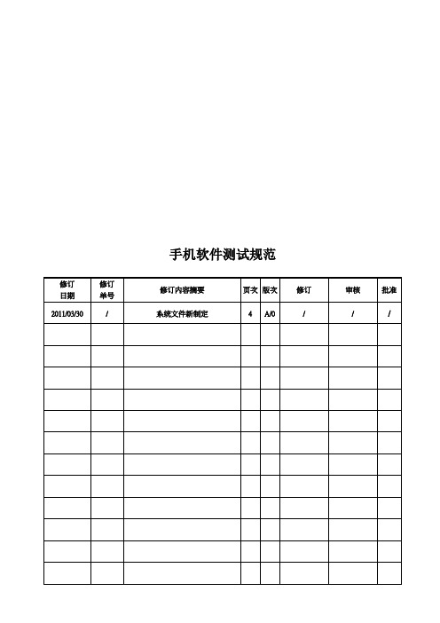 浅析手机软件测试规范
