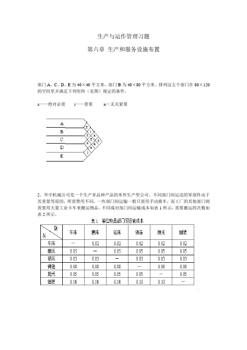 生产与运作管理习题2