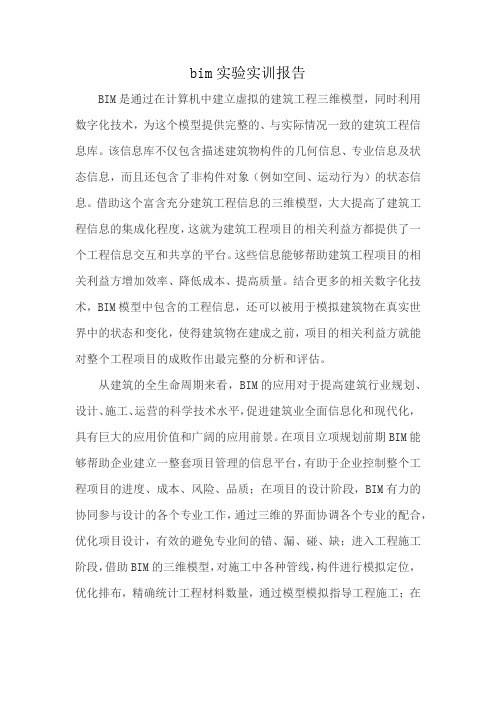 bim实验实训报告