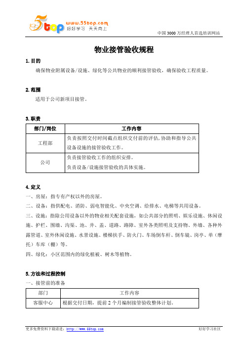 物业接管验收规程