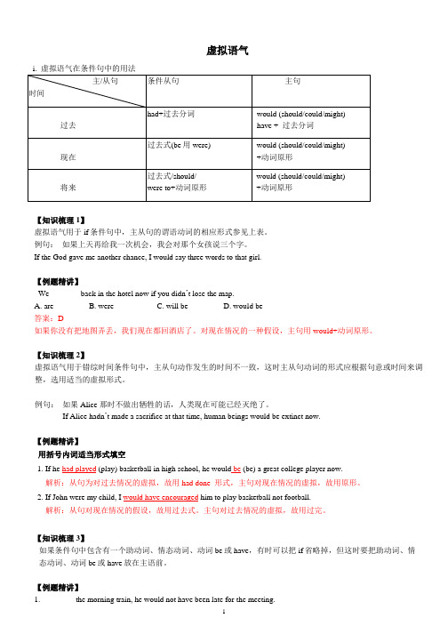虚拟语气专题讲义