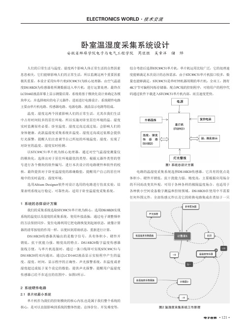 卧室温湿度采集系统设计