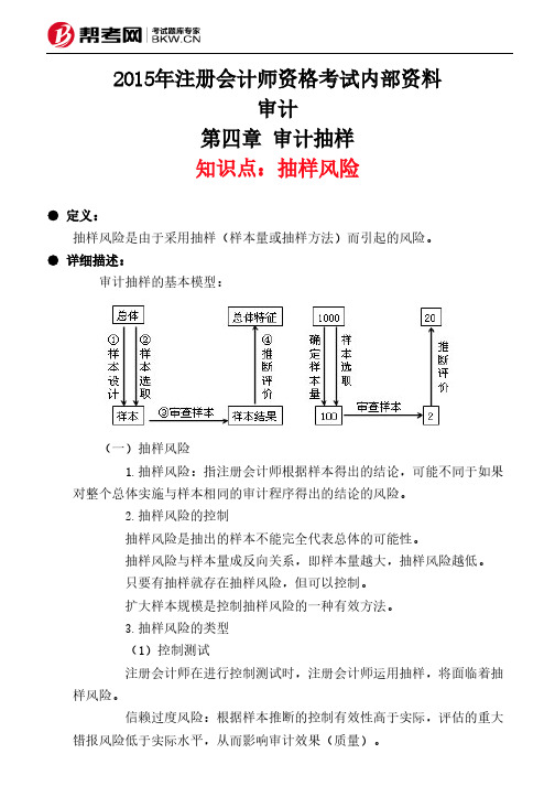 第四章 审计抽样-抽样风险