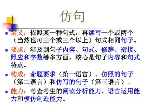高考复习：仿句ppt课件