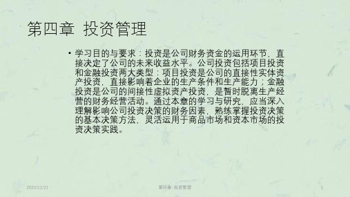 第四章-投资管理课件