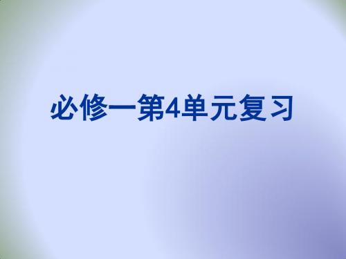 高中语文必修一第4单元复习课件+(共14张PPT)