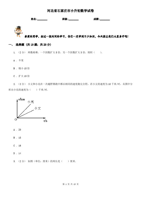 河北省石家庄市小升初数学试卷