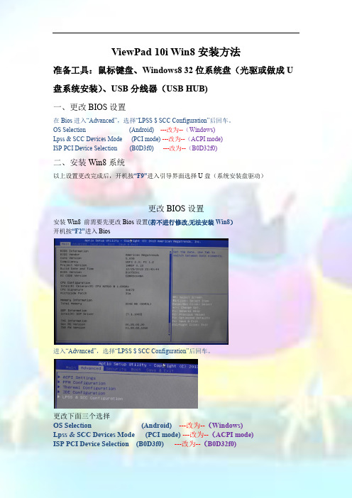 ViewPad 10i Win8安装方法