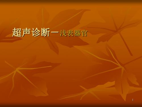 超声诊断浅表器官