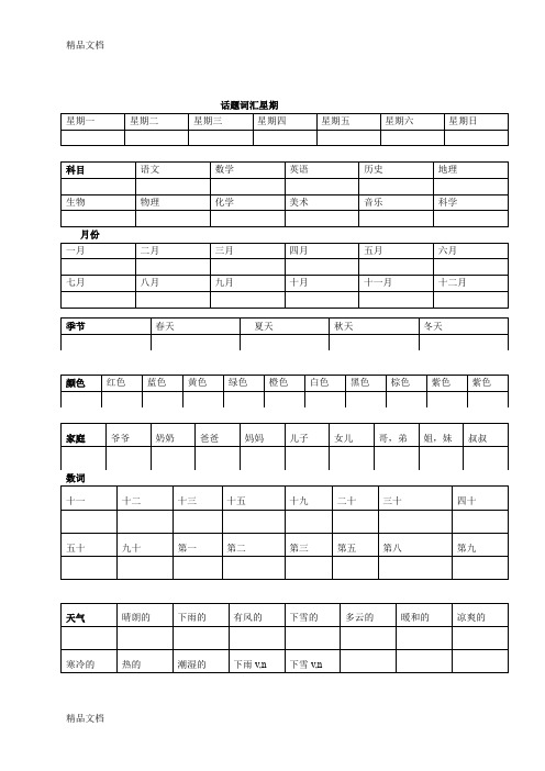 最新中考1000高频词汇过关清单