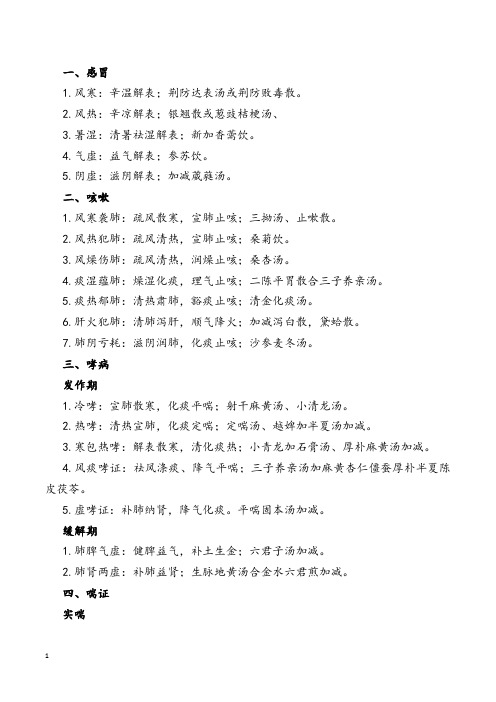 中医内科学笔记(中医内科主治医师)