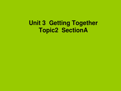仁爱版初中英语七年级上册Unit3 Topic2 SectionA课件
