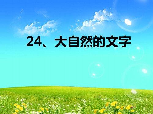 苏教版小学语文六年级上册《大自然的文字》
