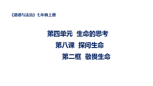 七年级道德与法治上册 (敬畏生命) 课件