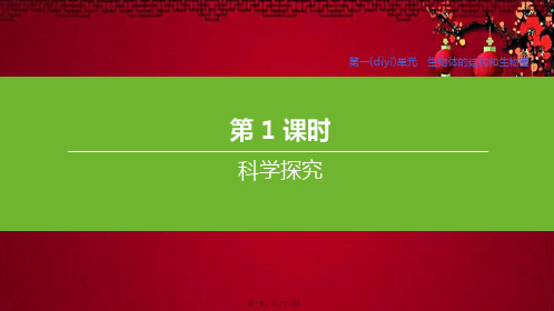 中考生物复习 第一单元 生物体的结构和生物圈 第01课时 科学探究生物课件