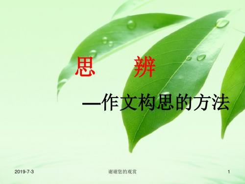 思辨-作文构思的方法.ppt