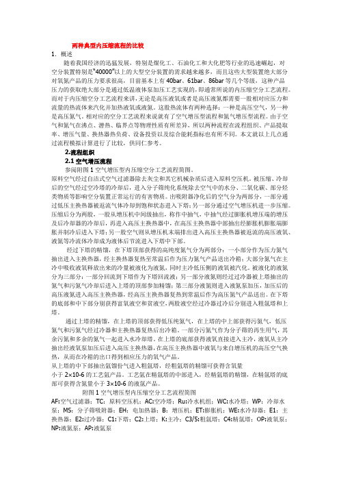 两种典型内压缩流程的比较