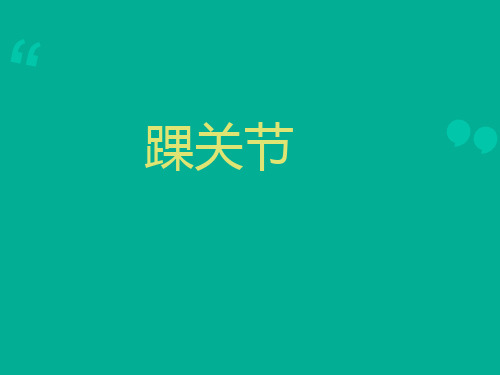 踝关节实用康复课程