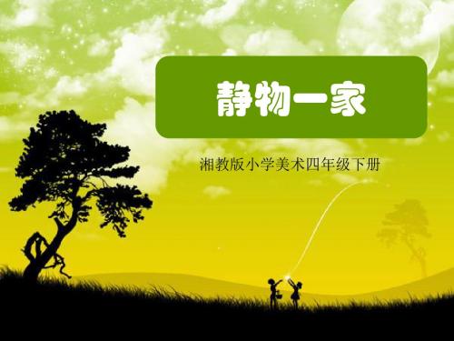 湘教版小学美术四年级下册《静物一家》课件