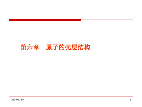 原子物理学课件：第六章  原子的壳层结构