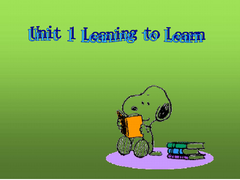 九年级英语Unit1LeaningtoLearn复习课件北师大版